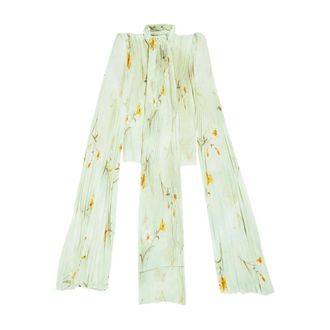 Balenciaga Dames, Blouses & Shirts, Groen, Maat: 2XS Poliester