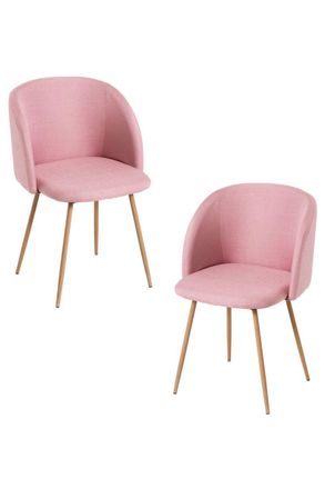 Regalos Miguel Packs Sillas Comedor - Pack 2 Sillas Velt Tela - Rosa