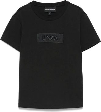 Emporio Armani embroidered-logo T-shirt - kids - Cotton - 12 yrs - Blue