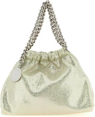 Stella McCartney Falabella Mini Drawstring Handbag - Dames - Handtassen - Groen - ONE Size - Polyester - Tassen