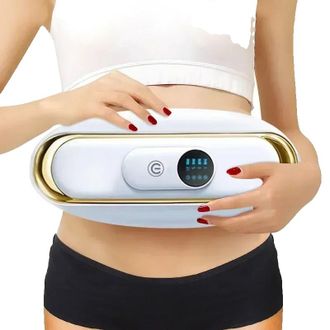 OEM Cintur&oacute;n De Masaje Abdominal, 3 Modos Ajustables, Funci&oacute;n Reafirmante Corporal, Blanco A