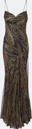 Etro Paisley silk-blend chiffon gown
