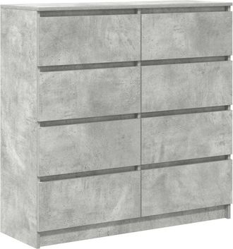 vidaXL Sideboard Concrete Grey 100x35x99 cm Engineered Wood Vidaxl