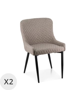 Moycor Set 2 sillas gris topo