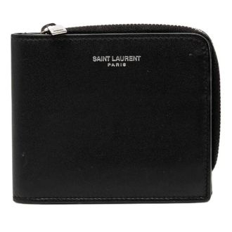 Saint Laurent Pre-owned Wallets, male, Black, Size: ONE SIZE Pre-owned East West Leather Wallet