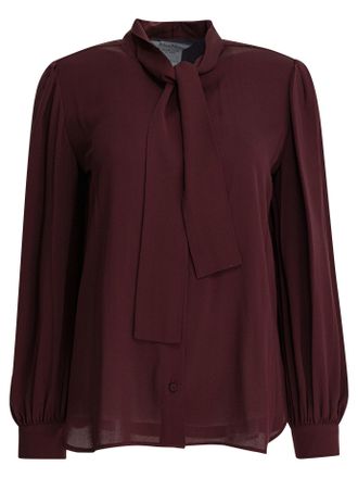 Max Mara Womens Red Silk Button-up Shirt - Dark Red - Size EU 38 (Womens)