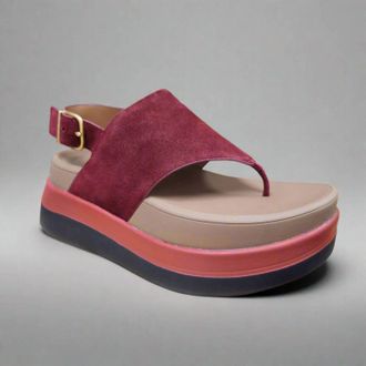 FitFlop Womens Stack Leather Back-Strap Toe-Post Sandal In Chocolate