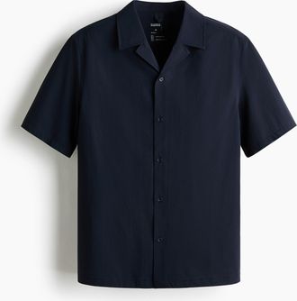 H&M Hemd mit Vierwegestretch in Regular Fit - Blue