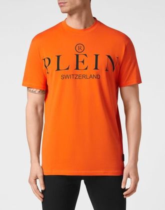 Philipp Plein Jersey T-Shirt Round Neck Ss Iconic Plein Unisex in Orange at Nordstrom, Size Xxx-Large