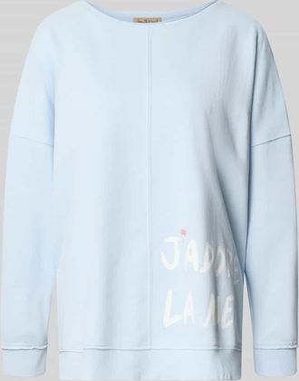 Smith & Soul Oversized Sweatshirt mit Statement-Print und Rollsaum in Bleu, Gr&ouml;&szlig;e XXL