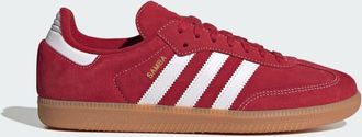 adidas Originals Samba OG - Sneakers rosse e bianche con suola in gomma-Rosso