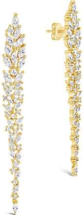 Sterling Forever Shay CZ Linear Drop Earrings