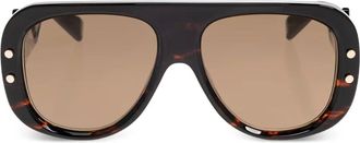 Balmain Occhiali da sole con effetto tartarugato - Marrone