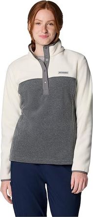 Columbia Bentontm Springs 1/2 Snap Pull Over II Womens Coat City Grey Heather/Chalk : 2XL, Fleece/Nylon