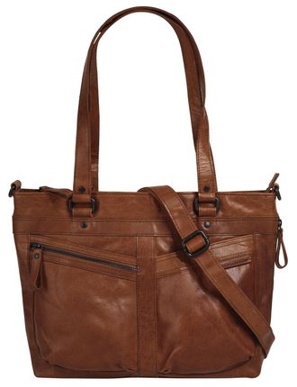Spikes & Sparrow Shopper SPIKES & SPARROW, Damen, Gr. B/H/T: 37cm x 26cm x 8cm onesize, braun (cognac), Leder, vintage, Taschen Shopper, echt Leder