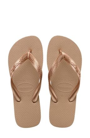 Havaianas Top Tiras Flip Flop in Rose Gold at Nordstrom, Size 11