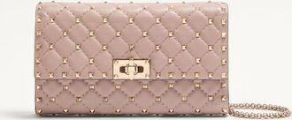 Valentino Garavani Borsa A Tracolla Rockstud Spike In Nappa Donna POUDRE UNI