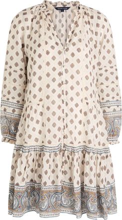 Veronica Beard Belissa Printed Cotton-blend Mini Dress - White And Multi - 10 (UK14 / L)