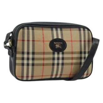 Burberry Pre-owned Cross Body Bags, female, Beige, Size: ONE SIZE Pre-owned Canvas Shoulder Bag