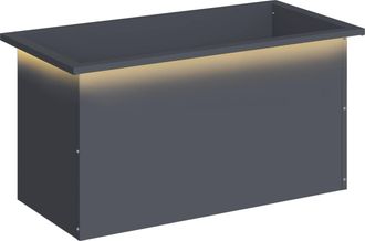 vidaXL Jardinera Para Jard&iacute;n Con Luces Led Antracita 40 X 80 X 40 Cm Vidaxl