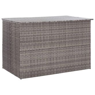 vidaXL Baule Da Giardino Grigio 150x100x100 Cm In Polyrattan - Vidaxl