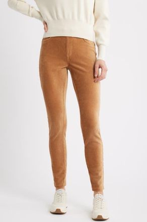 Hue Classic Stretch Corduroy Leggings in Camel at Nordstrom, Size X-Large