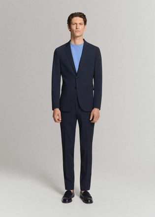 Mango Pantaloni completo Par&iacute;s super slim-fit blu marino scuro - Uomo - 42 - MANGO MAN