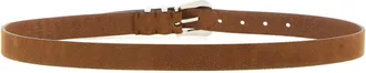 Brunello Cucinelli Inverted Suede Calf Leather Belt - Brown