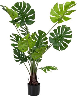 Wanderlust Deco Planta Decorativa Artificial Con 12 Hojas Verde 90x90x127
