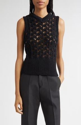Bite Studios Vica Organic Cotton Sweater Vest in Black at Nordstrom Rack, Size X-Small