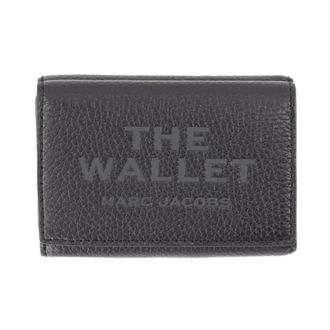Marc Jacobs De Lederen Drievouwwallet - unisex - Accessoires - Zwart - Maat: ONE Size Leer