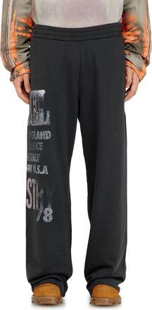 Diesel Sweatpants with concert graphics - Pants - Man - Black