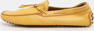 Tod's Tods Yellow Leather City Gommino Loafers