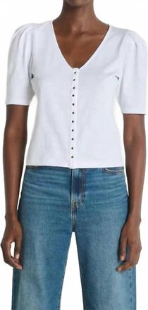Nation Ltd Jen Button Up Blouse In Optic White