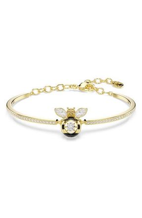 Swarovski Idyllia Bee Charm Bangle Bracelet in Gold/Multi at Nordstrom