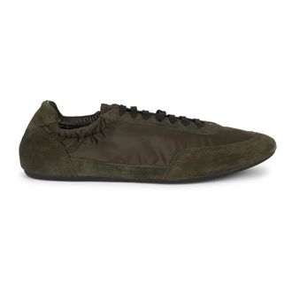 Prada Sneakers, male, Green, Size: 12 US Collapse Re-Nylon and Suede Elasticized Sneakers
