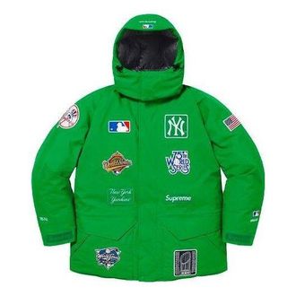 SUPREME x New York Yankees GORE-TEX 700-Fill Down Jacket Green White SUP-FW21-384