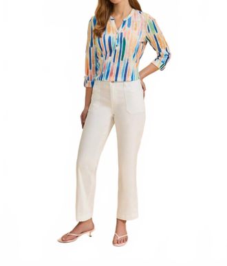 FDJ Olivia Straight Ankle Pants In White