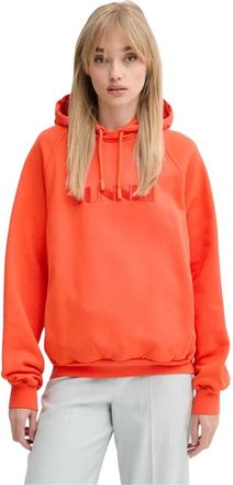 Sunnei Katoenen Hoodie - Dames - Hoodies - Oranje - M - Katoen - Hoodies & sweatvesten