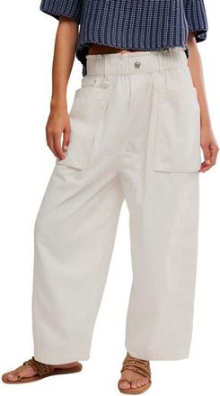 Free People Costa Straight Leg Harem Pants in Whisper White at Nordstrom, Size X-Large