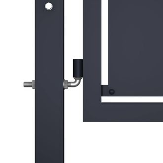 Berkfield Home Sturdy Garden Gate Steel 300x75 cm Anthracite in Dark Grey