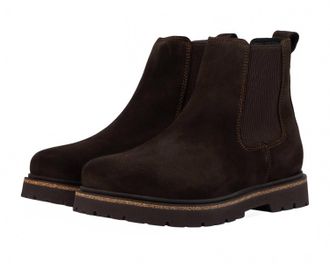 Birkenstock Mens Highwood Slip On Chelsea Boot In Mocha