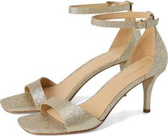 Michael Kors Jaida Heeled Sandal Womens Sandals Pale Gold : 6.5 M, Leather