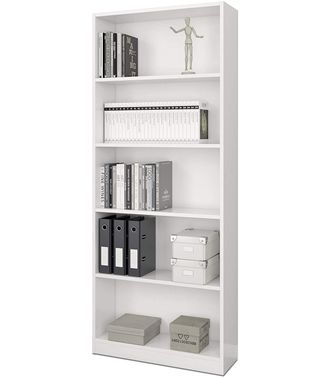 F.R.S. Estanteria Cinco Baldas Tokio Acabado Blanco Artik 201 Cm(alto)80 Cm(ancho)28 Cm(fondo)