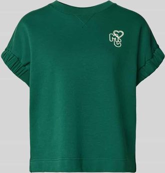 Marc Cain Relaxed Fit T-Shirt mit Logo-Detail in Gruen, Gr&ouml;&szlig;e 34