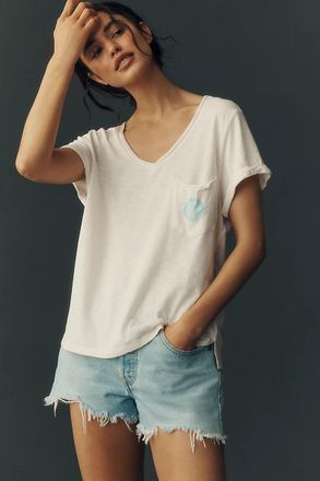 Pilcro Quinn Drapey V-Neck Tee
