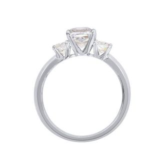LuvMyJewelry Kahini 14K Gold Cushion Lab Grown Diamond Three Stone Engagement Ring - 2.15 Cts in 14K White Gold at Nordstrom, Size 6.5