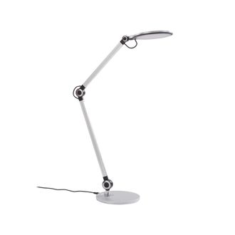 Lindby L&aacute;mpara de mesa led de pl&aacute;stico gris