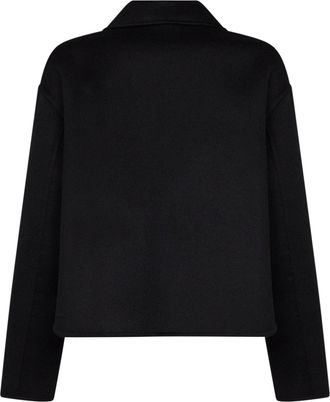 Fendi Womens Wool Blouson Double-Sided Black Virgin Bomber Jackets