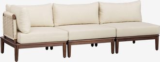 Sklum Sklum - Sof&aacute; Modular De Jard&iacute;n Esquinero De 3 Piezas En Acacia Giulia